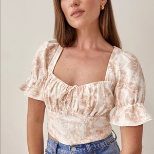 Reformation Montague Top in Albalone Size 0